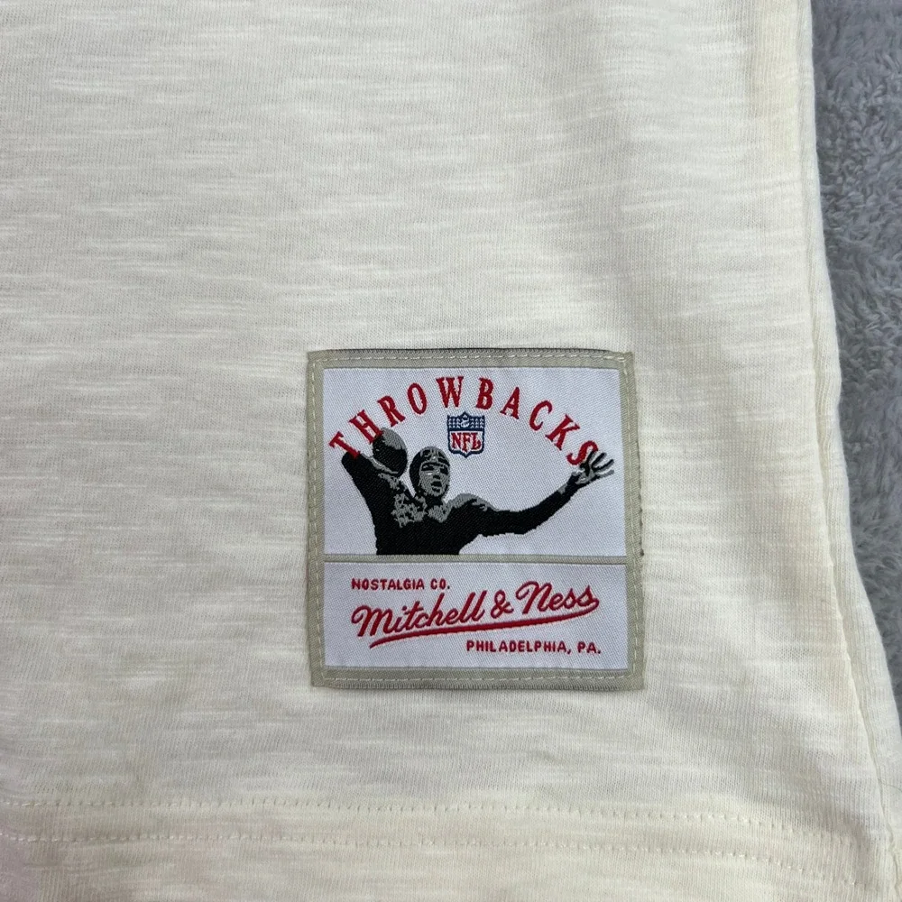 Mitchell & Ness Bengals Heritage Slub Tee L Cream Men NFL Throwback Vintage Logo